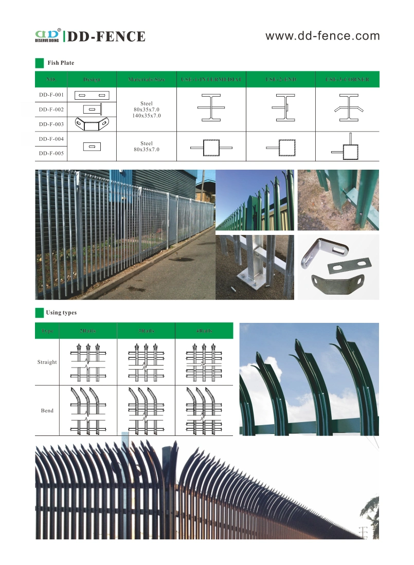 W Section Pale 50*50*6mm Angle Iron Security Concrete Wall Steel Palisade Fencing Ipe Post Design Hot Dipped Galvanized or Powder Coated