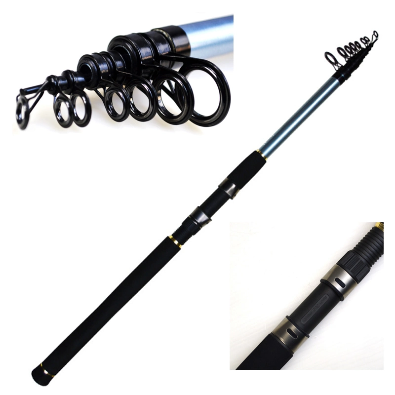 Telescopic Carbon Fiberglass Fishing Rod Sea River Spinning Rod