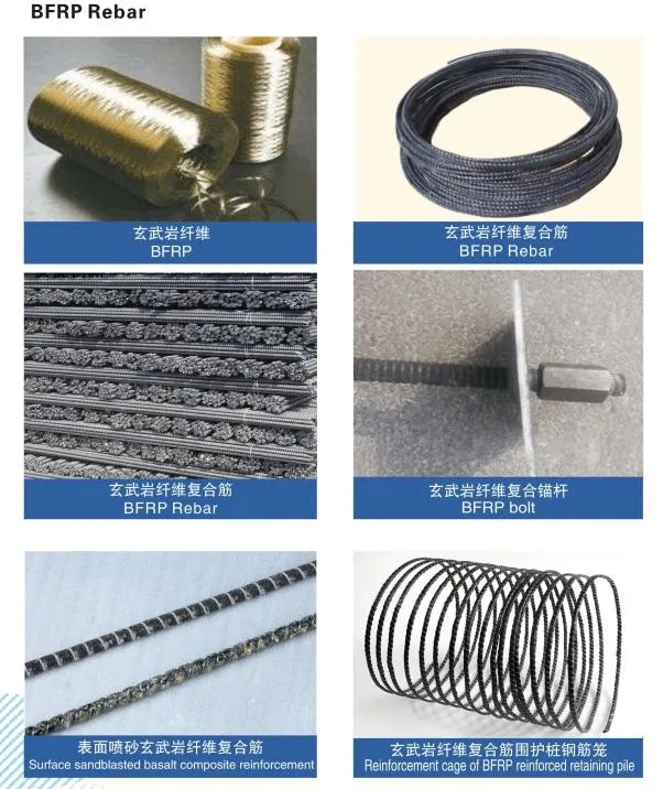 Gfrp Fiberglass / Basalt / Carbon Fiber Rebar